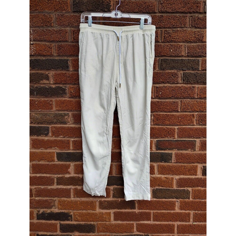 Dandy Del Mar Sand Color Size Medium Women's Pants Linen Blend Off White